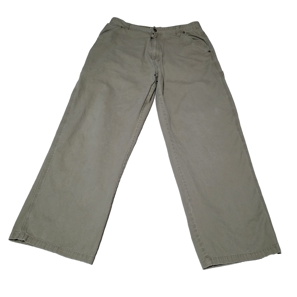 Plugg‎ CO. Cargo Pants Men's Size 36x32 Khaki Pockets Straight Y2K Utility Used